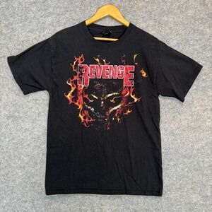REVENGE Pantera Flaming Skull Graphic Shirt Adult Medium Heavy Metal‎ Music Tee